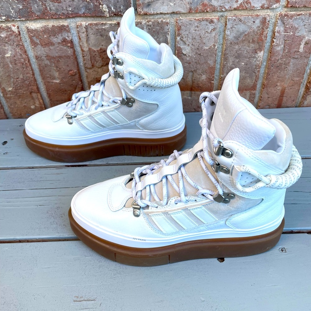 Ivy Park Super Sleek Leather Boot adidas High Top Sneakers - Picture 5 of 10